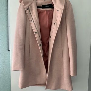 Vero Moda blush hooded coat